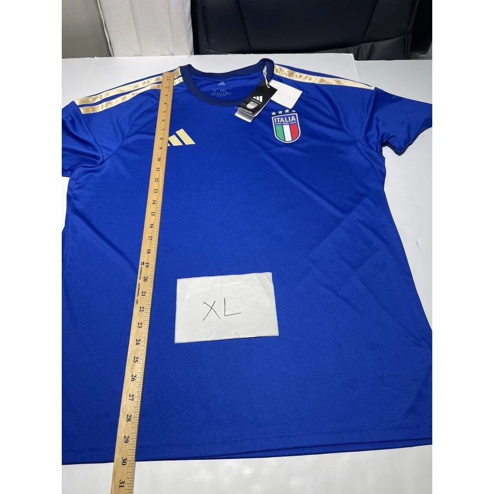 Adidas Italy Soccer Team Men's Home Fan Jersey Blue Size XL  New